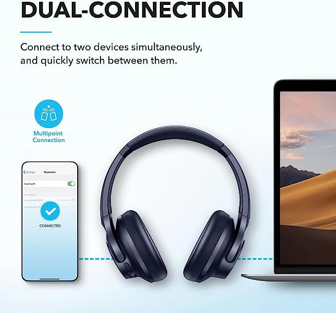 Q20i | Hybrid Active Noise Cancelling Headphones (Refurbished)
