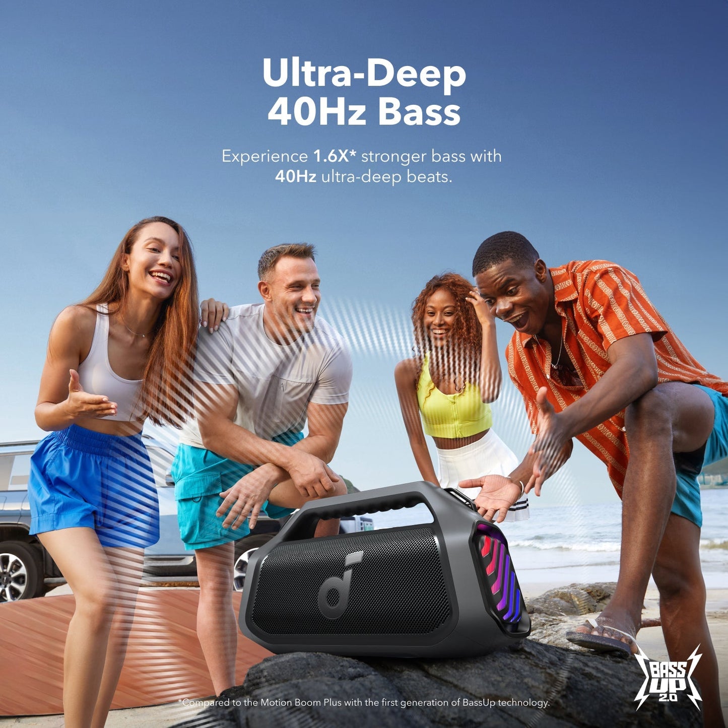 Boom 2 Plus | Powerful Outdoor Bass Bluetooth Speaker(Refurbished)