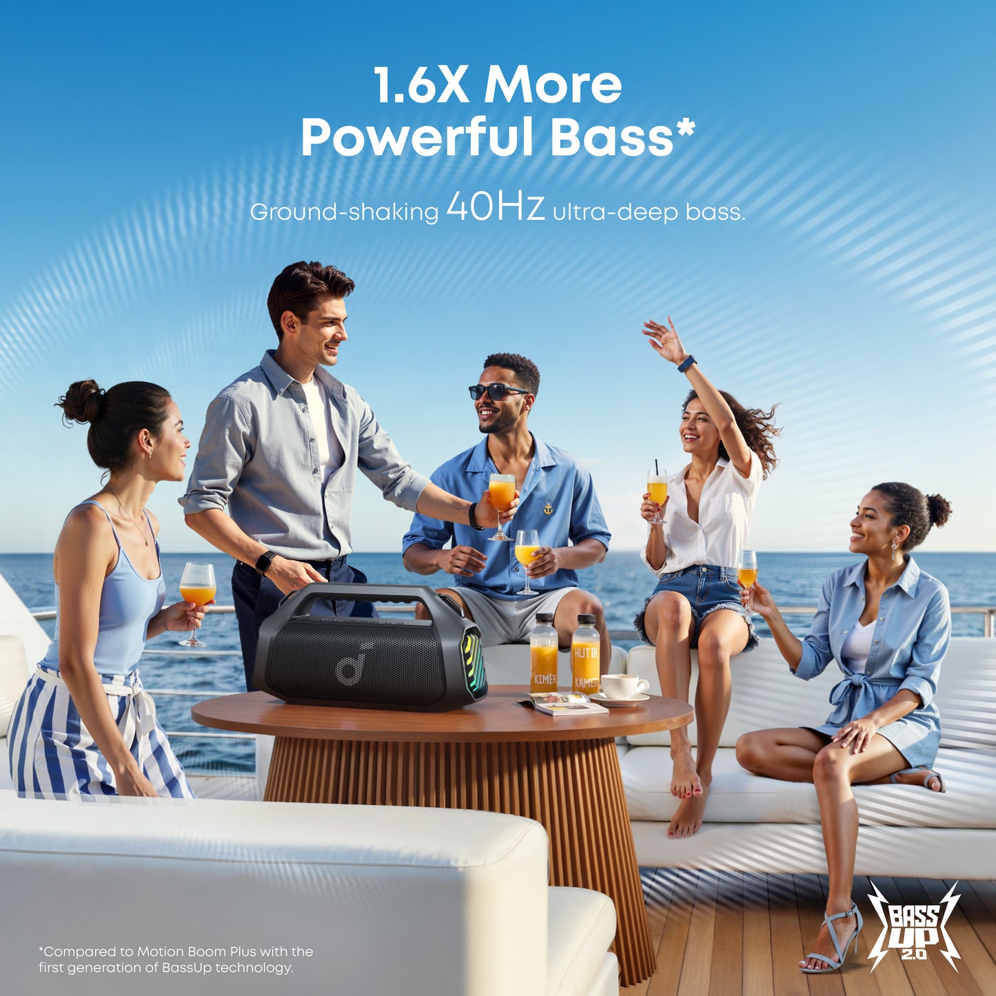 Boom 2 Pro| Ultra-Deep Bass for Outdoor Adventures The Ultimate Speaker for Outdoor Adventures, Fishing Trips Relaxing on the Beach