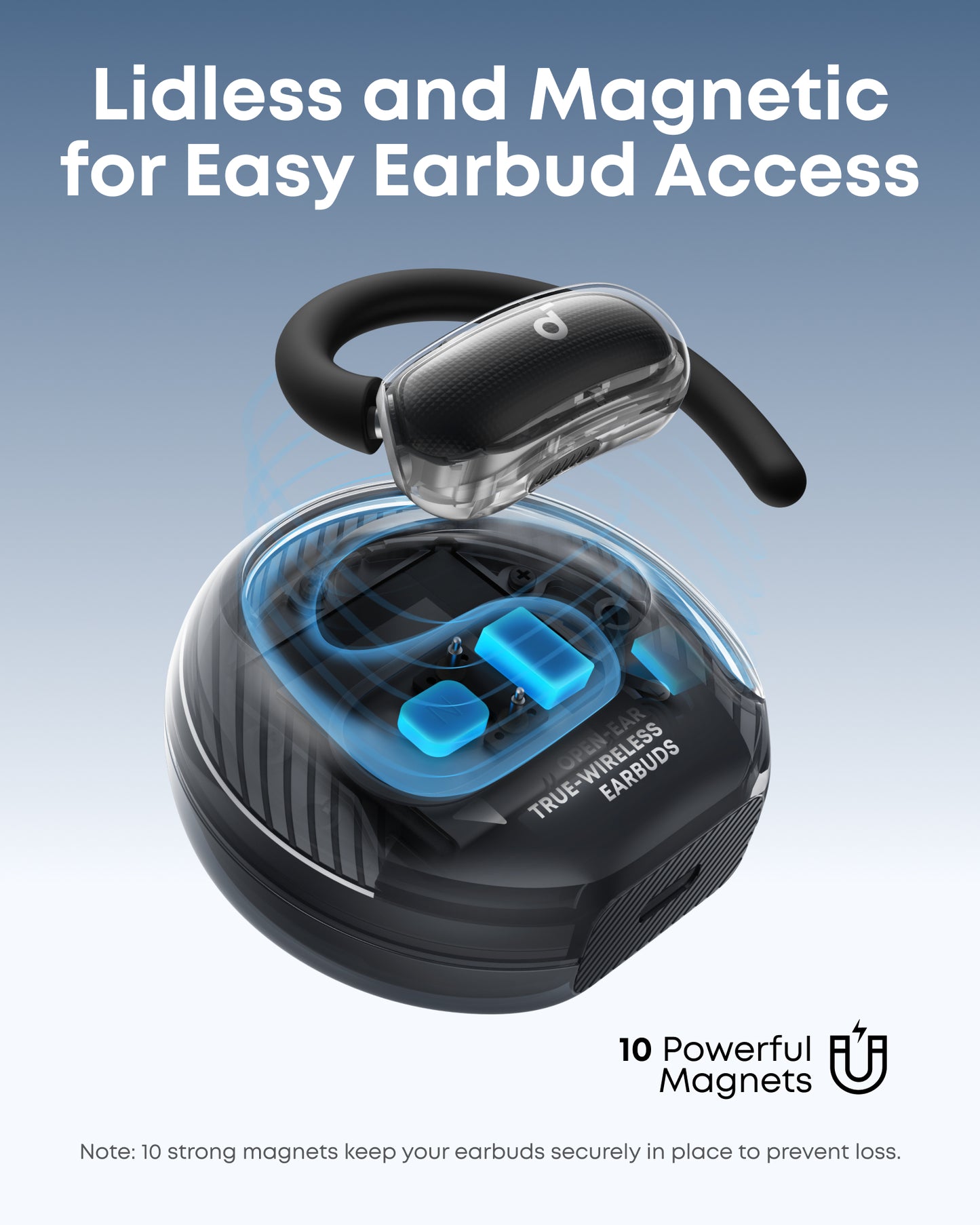 V40i | Open ear headphones with AI calls Bluetooth 5.4