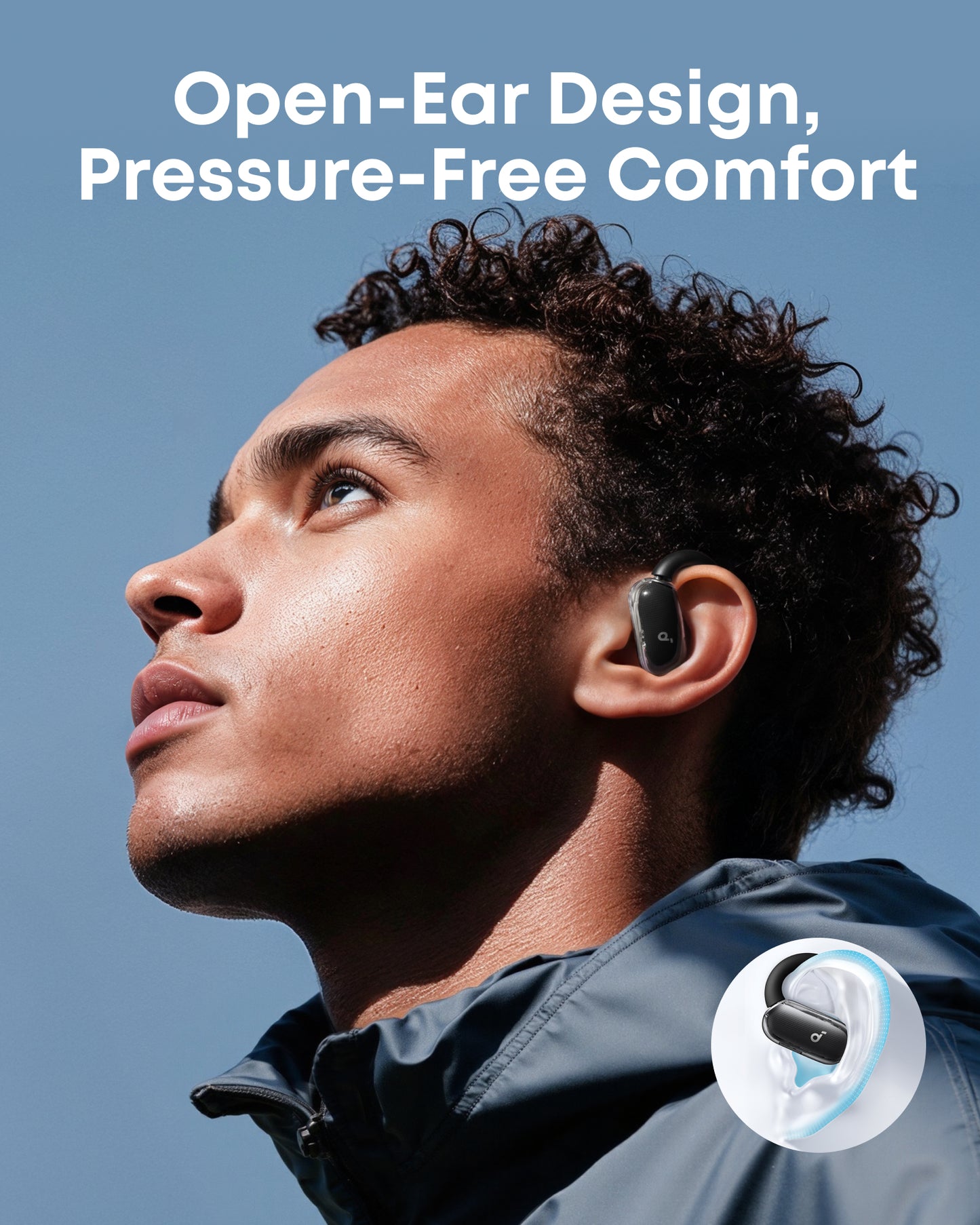 V40i | Open ear headphones with AI calls Bluetooth 5.4