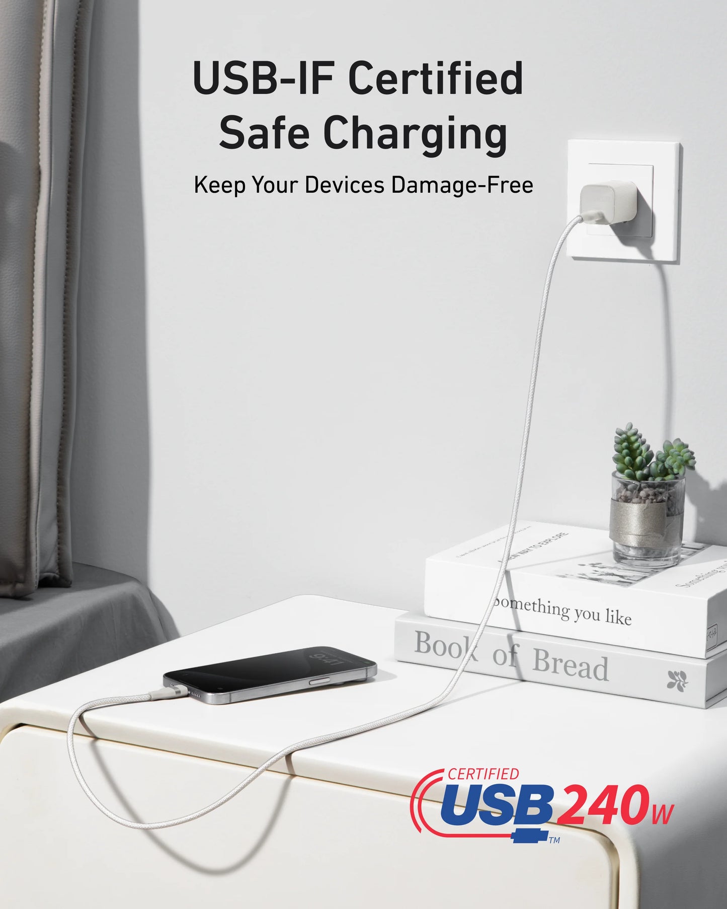 Anker Prime Charger (250W, 6 Ports, GaNPrime) +Anker USB-C to USB-C Cable +Soundcore old AeroFit 2 (Adjustable Open-Ear Wireless Earbuds)