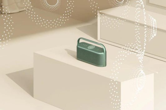 soundcore Motion X600 smart speaker is placed in the living room