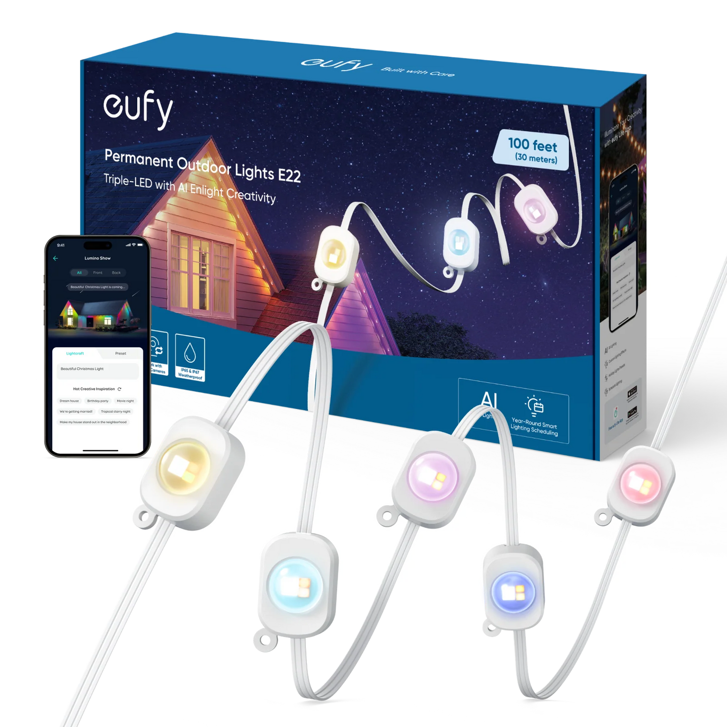 Soundcore Motion X600 + Eufy Permanent Outdoor Lights E22 100ft + Anker MagGo Wireless Charging Station (3-in-1)