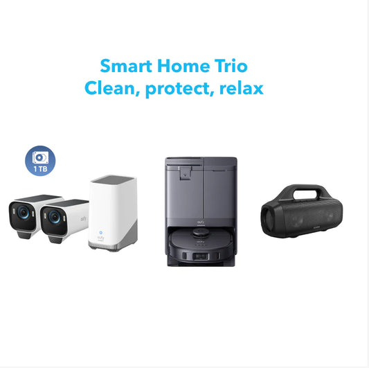 Eufy X10 Pro Omni + EufyCam S3 Pro 2-Cam Kit + 1 TB Hard Drive + Soundcore Motion Boom