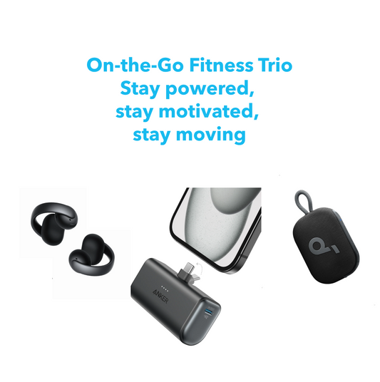Soundcore AeroClip+ Soundcore Select 4 Go + Anker Nano Power Bank (22.5W, Built-In USB-C Connector)