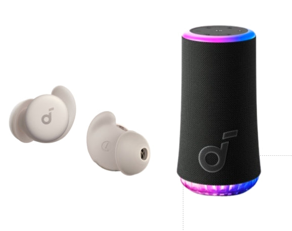 Sleep A20 | Next-Level Sleep Earbuds with Enhanced Comfort + Glow | Portable Speaker with Synchronized Light Show