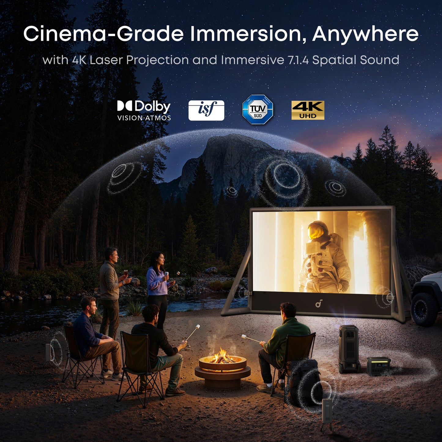 soundcore Nebula X1 Pro | Triple Laser 4K Projector, Portable Home Cinema with Dolby Atmos