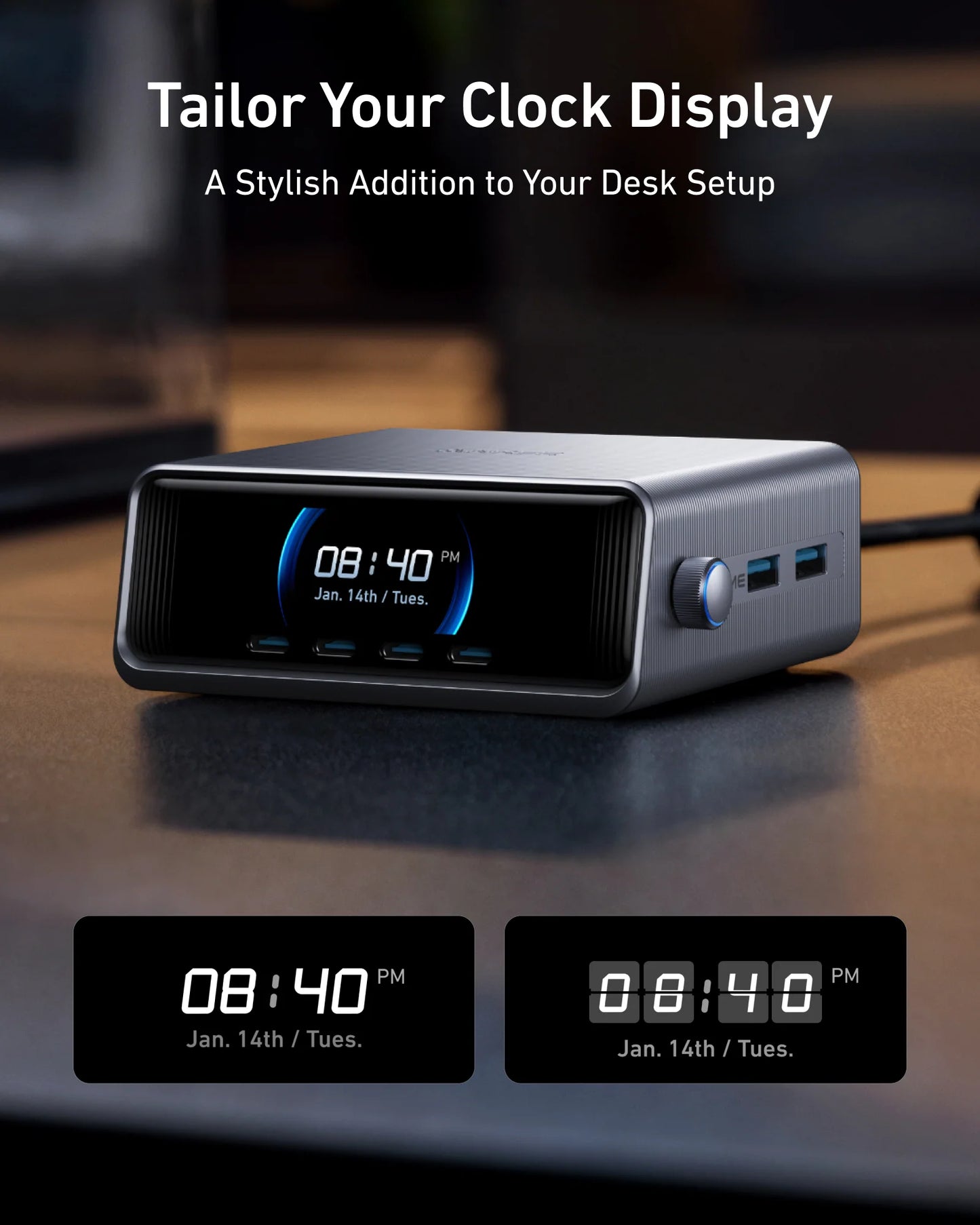 Anker Prime Charger (250W, 6 Ports, GaNPrime) +Anker USB-C to USB-C Cable +Soundcore old AeroFit 2 (Adjustable Open-Ear Wireless Earbuds)