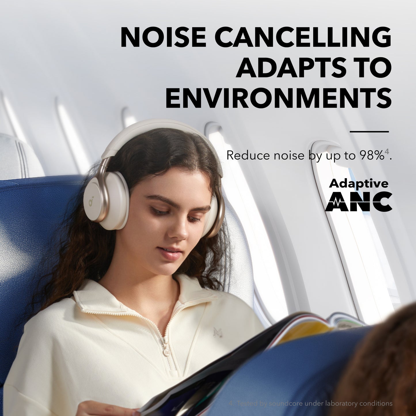 soundcore Space One | Noise Cancelling Headphones, 2X Stronger Voice Reduction