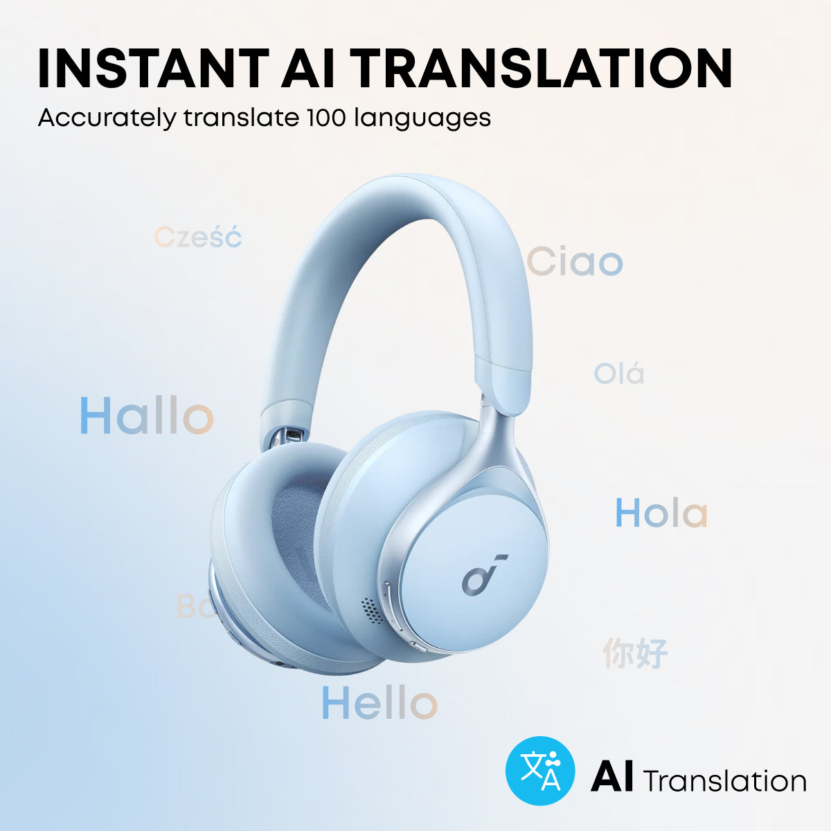 soundcore Space One | Noise Cancelling Headphones, 2X Stronger Voice Reduction