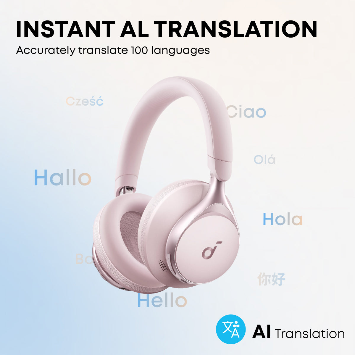 soundcore Space One | Noise Cancelling Headphones, 2X Stronger Voice Reduction