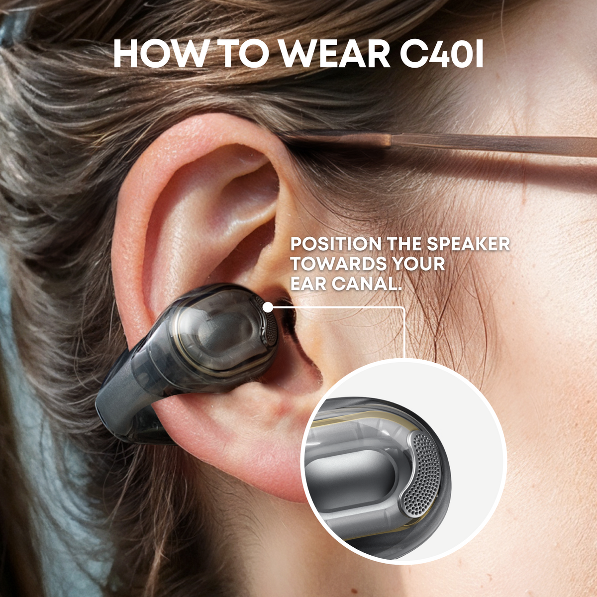 soundcore C40i | Flexible and Comfortable Clip-On Earbuds