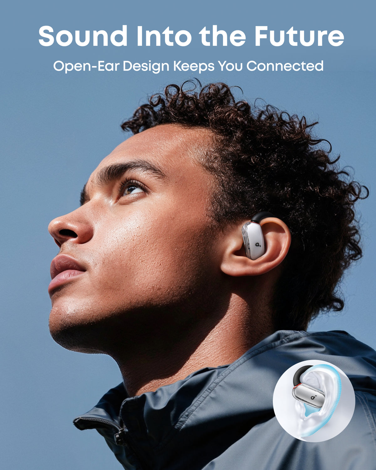 V40i | Open ear headphones with AI calls Bluetooth 5.4