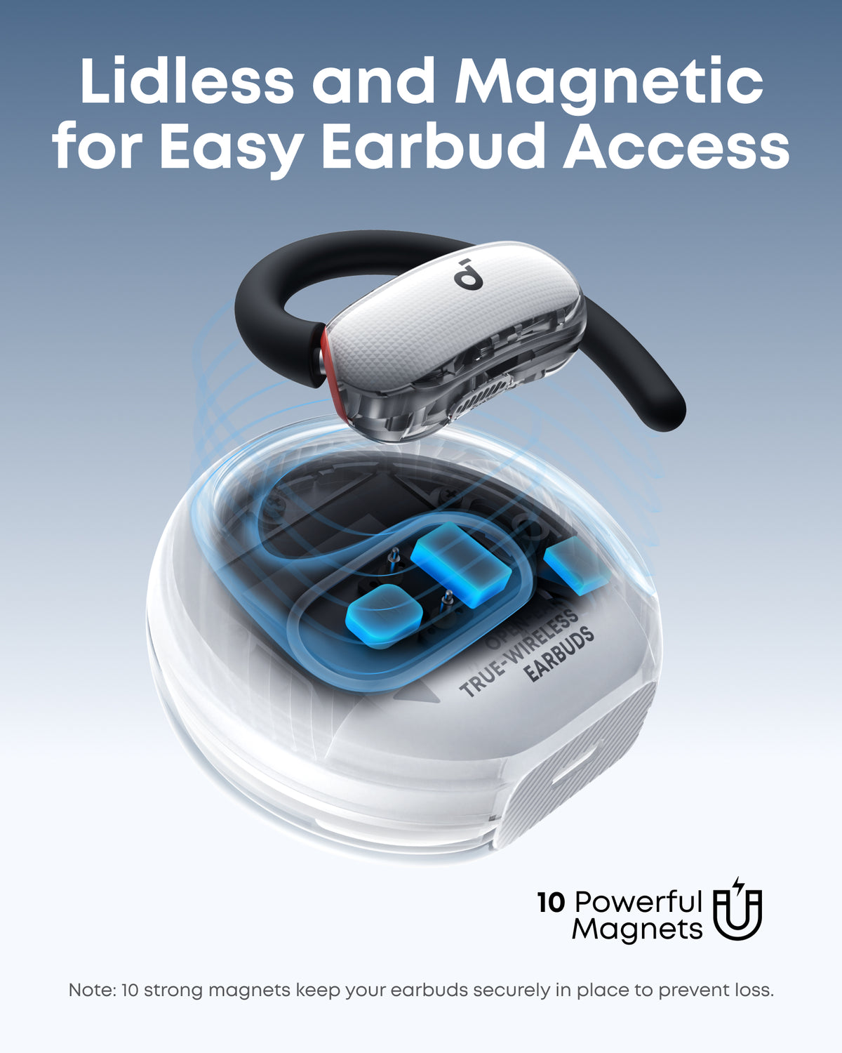V40i | Open ear headphones with AI calls Bluetooth 5.4