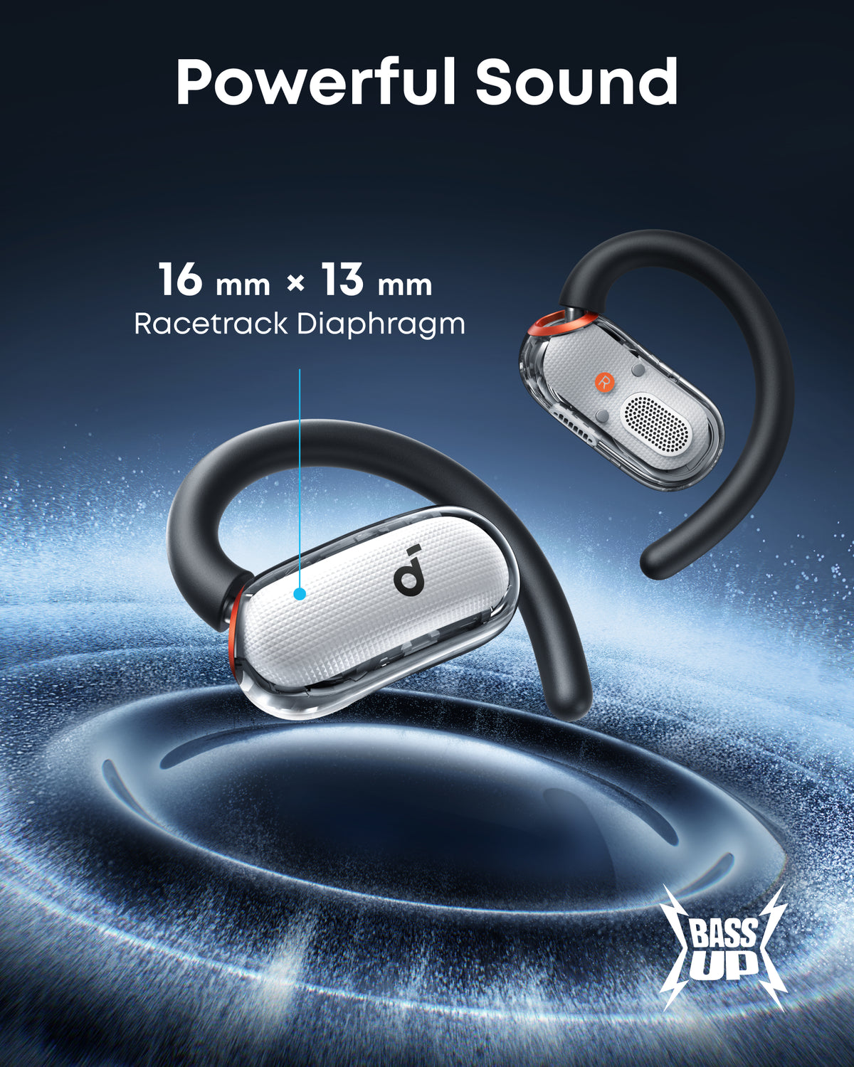 V40i | Open ear headphones with AI calls Bluetooth 5.4