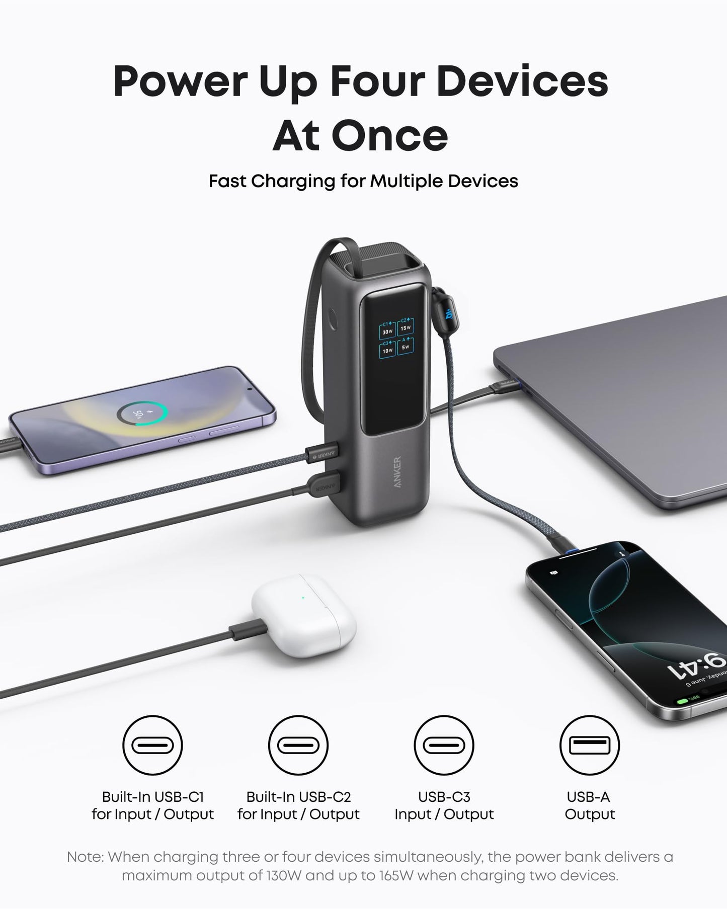 Soundcore Boom 2 Plus +Anker Prime 27,650mAh Power Bank (250W)+Anker USB-C Car Charger