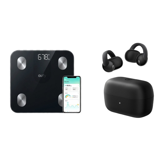soundcore C50i Open-Ear Earbuds & eufy Smart Scale A1 Black