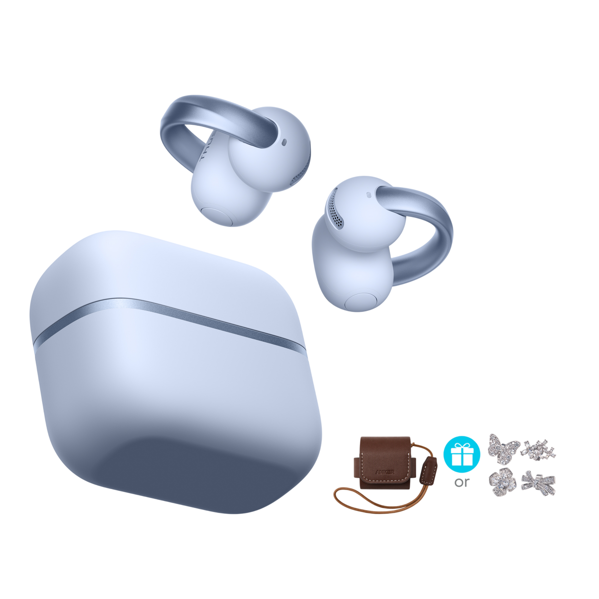Anker soundcore AeroClip 2 |  Guinness-Certified Clip-On Earbuds for Clear Calls