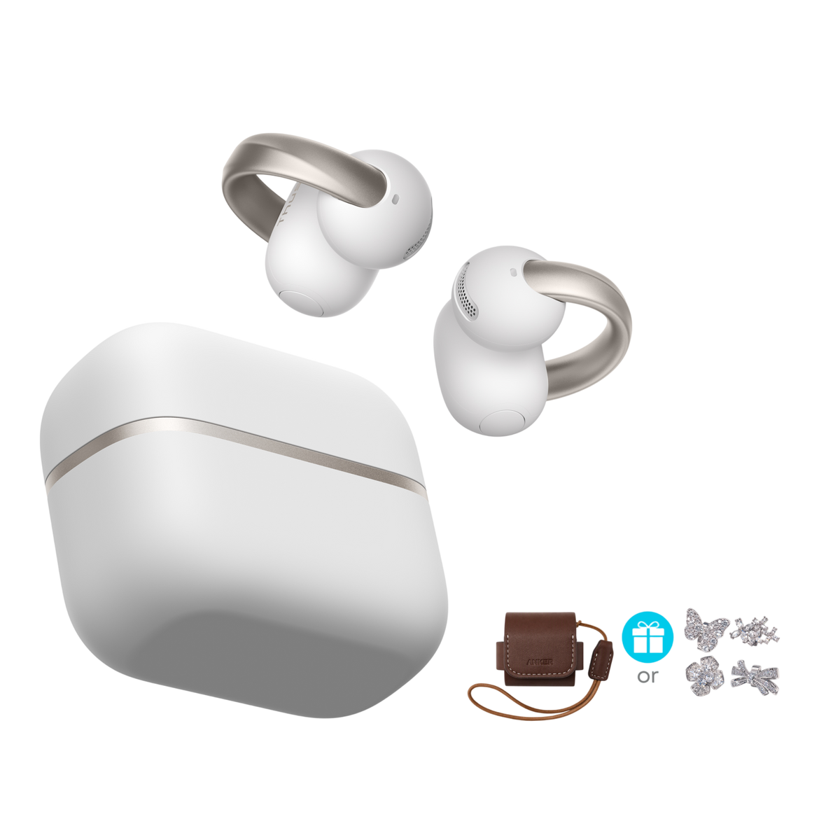 Anker soundcore AeroClip 2 |  Guinness-Certified Clip-On Earbuds for Clear Calls