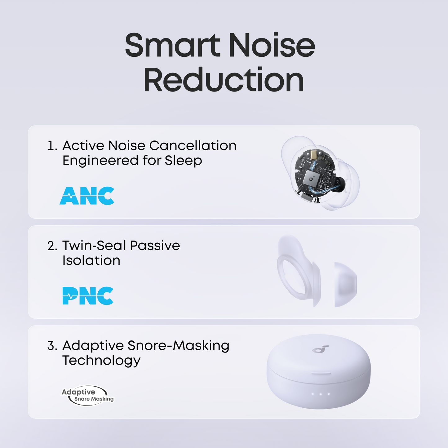 soundcore Sleep A30 | Ultra-Comfortable Sleep Earbuds with ANC