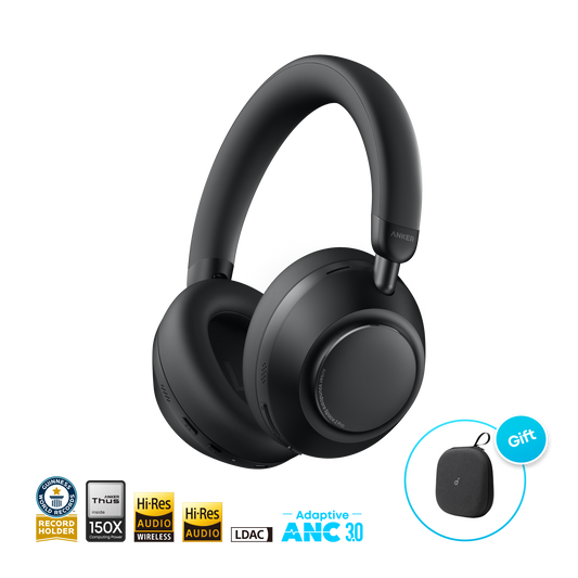 Anker soundcore Space 2 Pro | Over Ear Headphones with Thus™ AI for Clear Calls