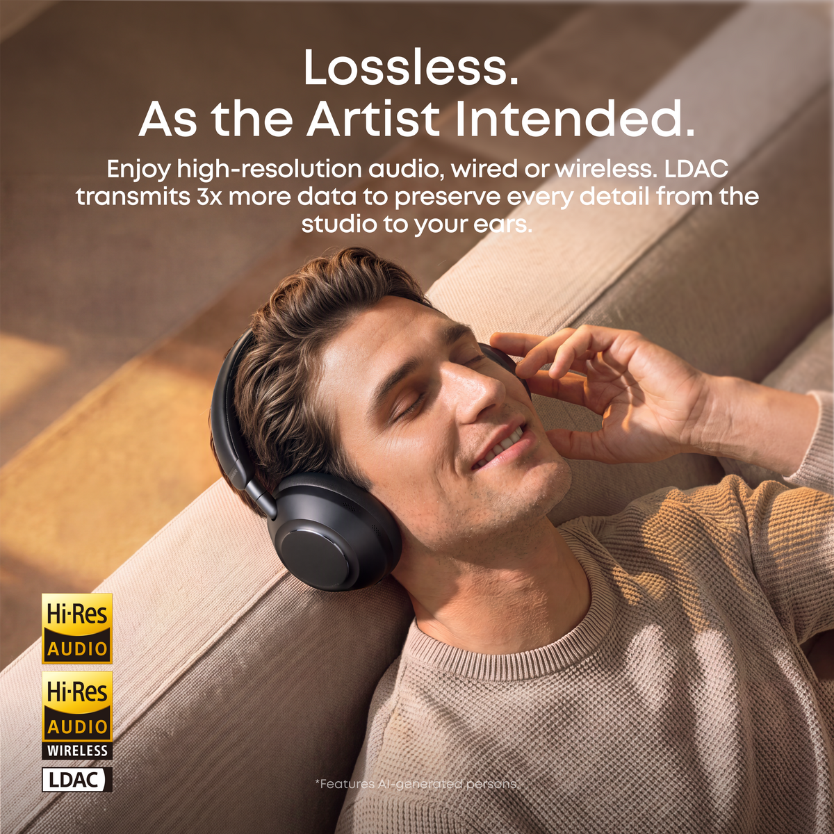 Anker soundcore Space 2 Pro | Over Ear Headphones with Thus™ AI for Clear Calls