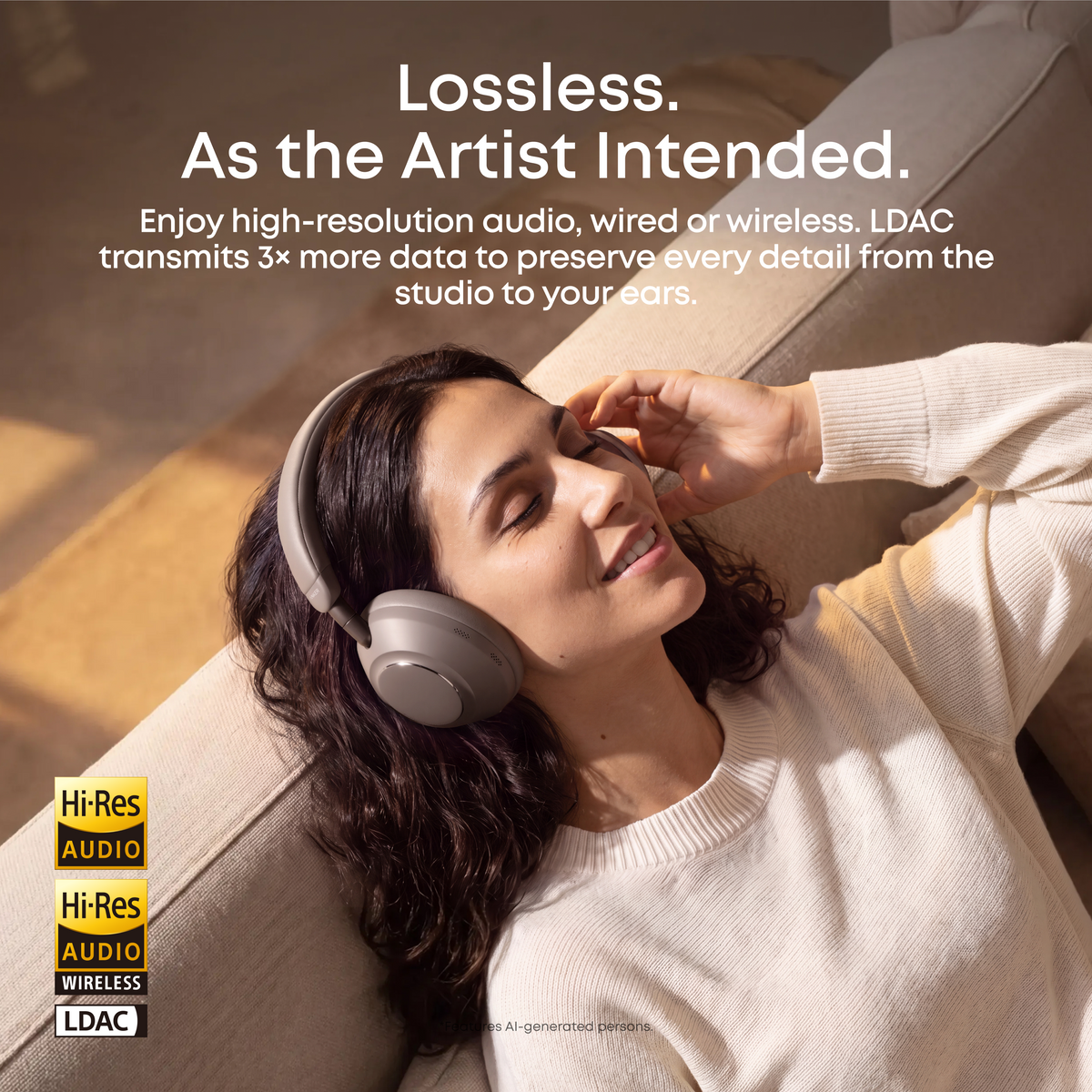 Anker soundcore Space 2 Pro | Over Ear Headphones with Thus™ AI for Clear Calls