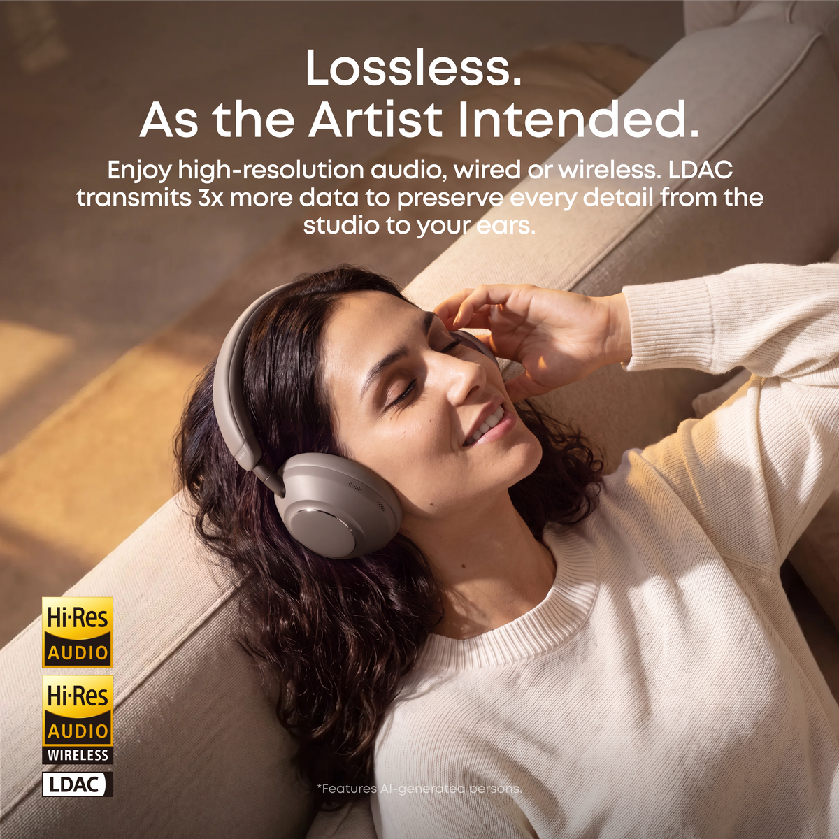 Anker soundcore Space 2 Pro | Over Ear Headphones with Thus™ AI for Clear Calls
