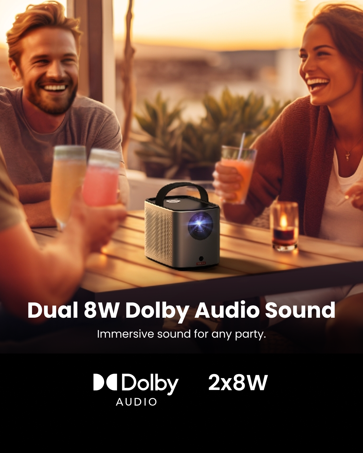 soundcore Nebula Mars 3 Air | 1080p Portable Projector with Google TV, Built-In Battery