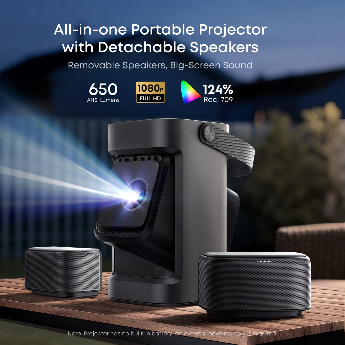 soundcore Nebula P1 | Portable Projector with Detachable Speakers