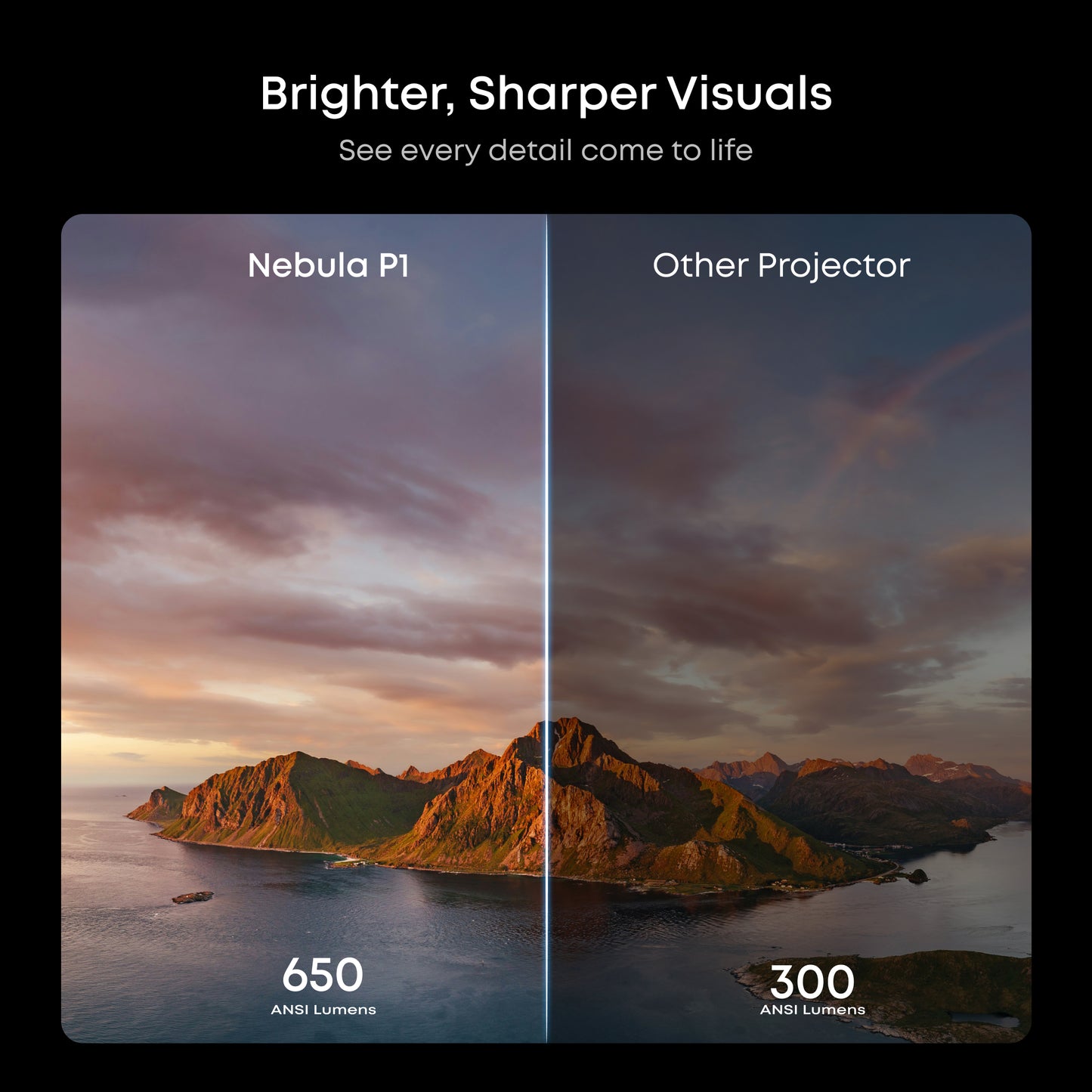 soundcore Nebula P1 | Portable Projector with Detachable Speakers