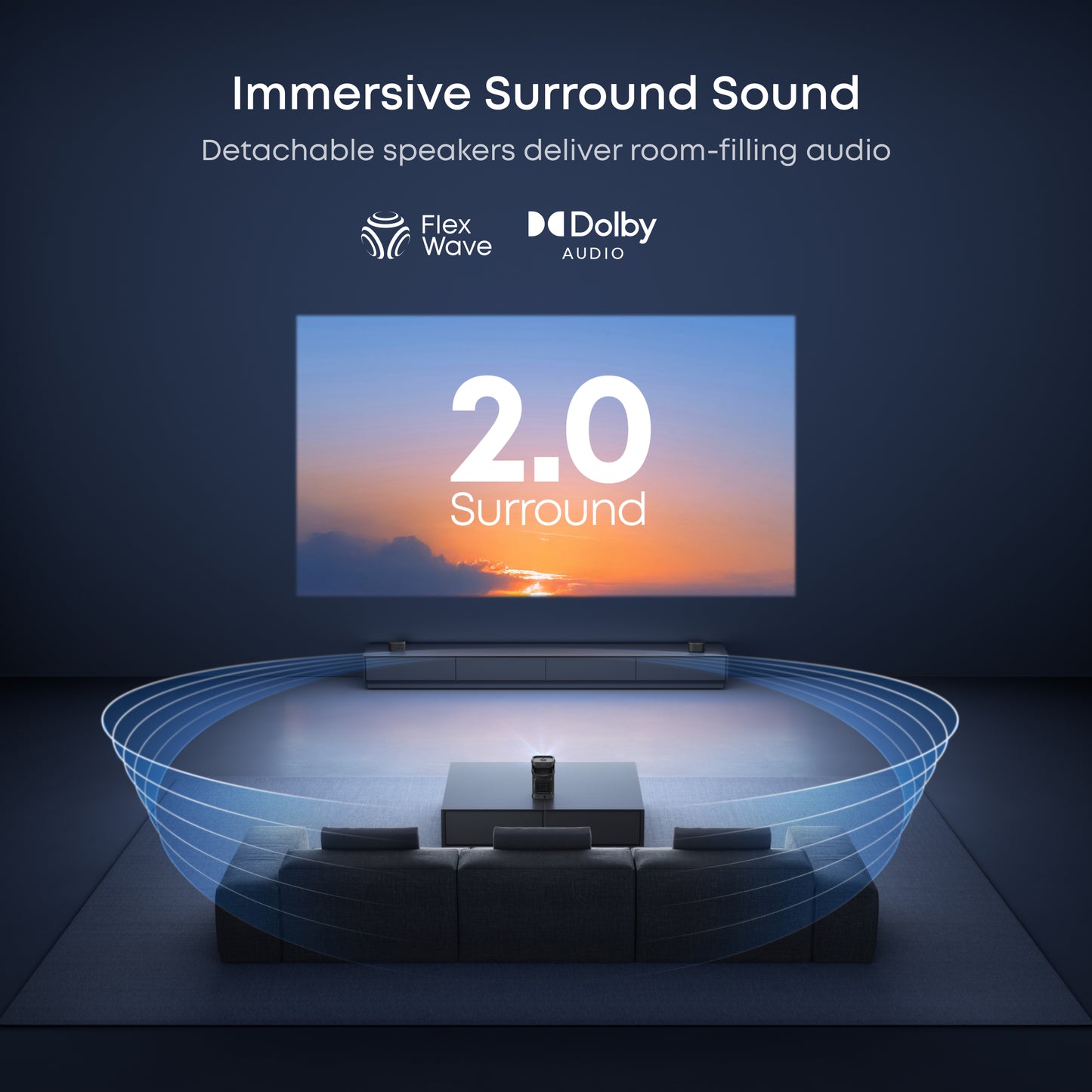 soundcore Nebula P1 | Portable Projector with Detachable Speakers
