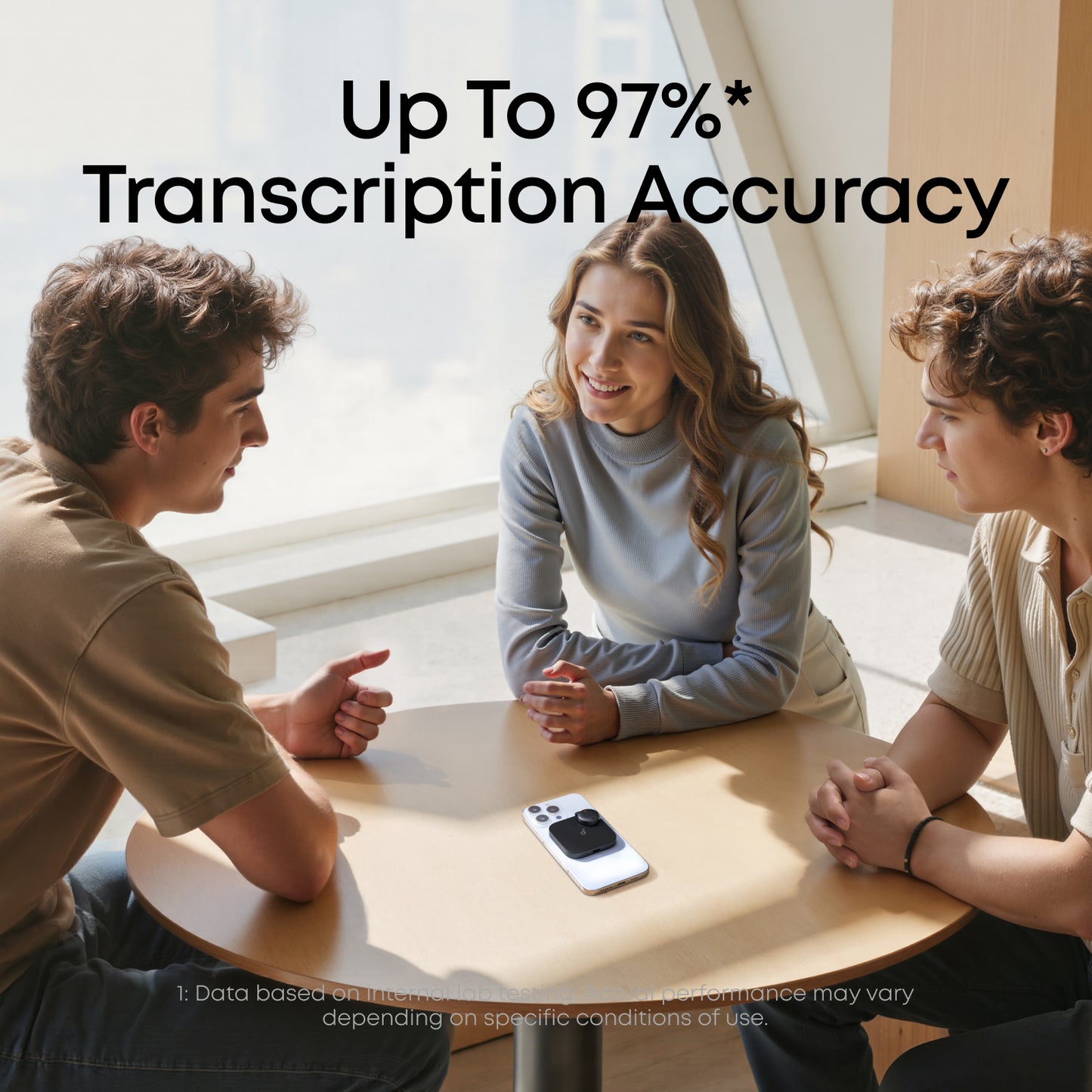 soundcore Work | The World's First Coin-Sized AI Voice Recorder
