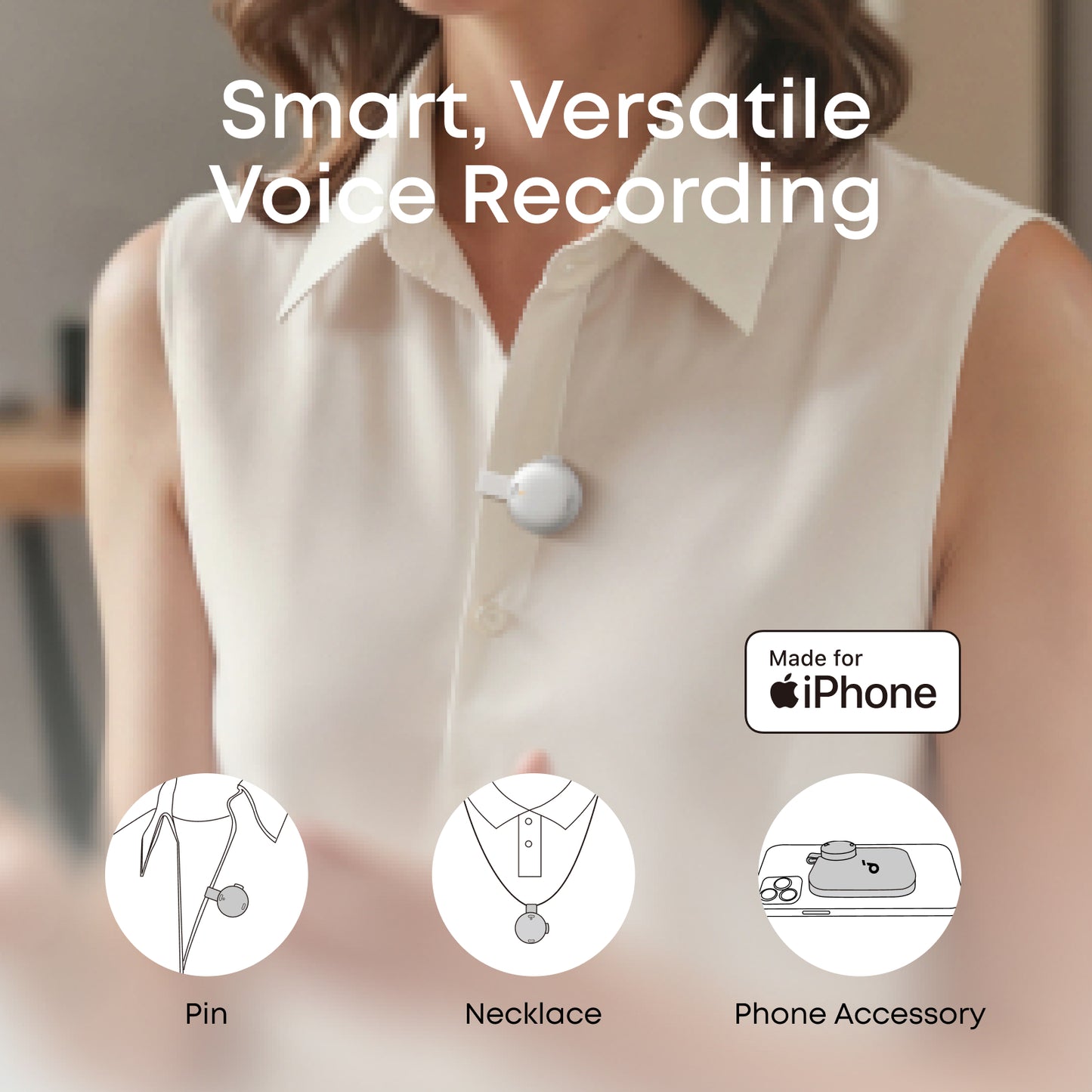 soundcore Work | The World's First Coin-Sized AI Voice Recorder
