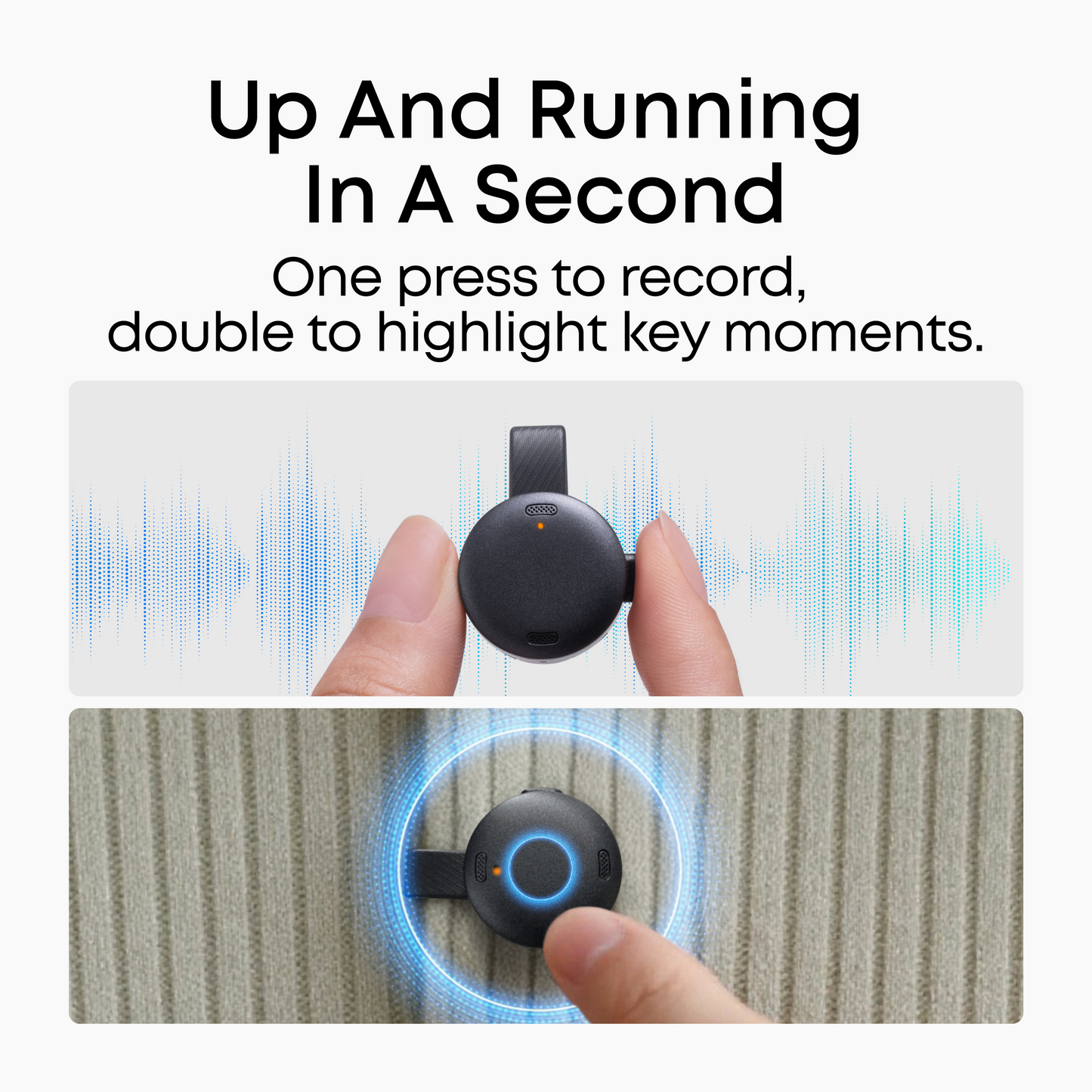 soundcore Work | The World's First Coin-Sized AI Voice Recorder