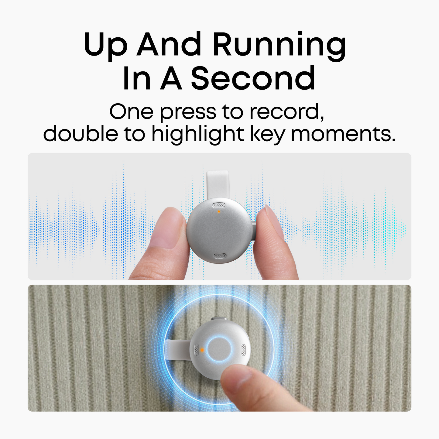 soundcore Work | The World's First Coin-Sized AI Voice Recorder