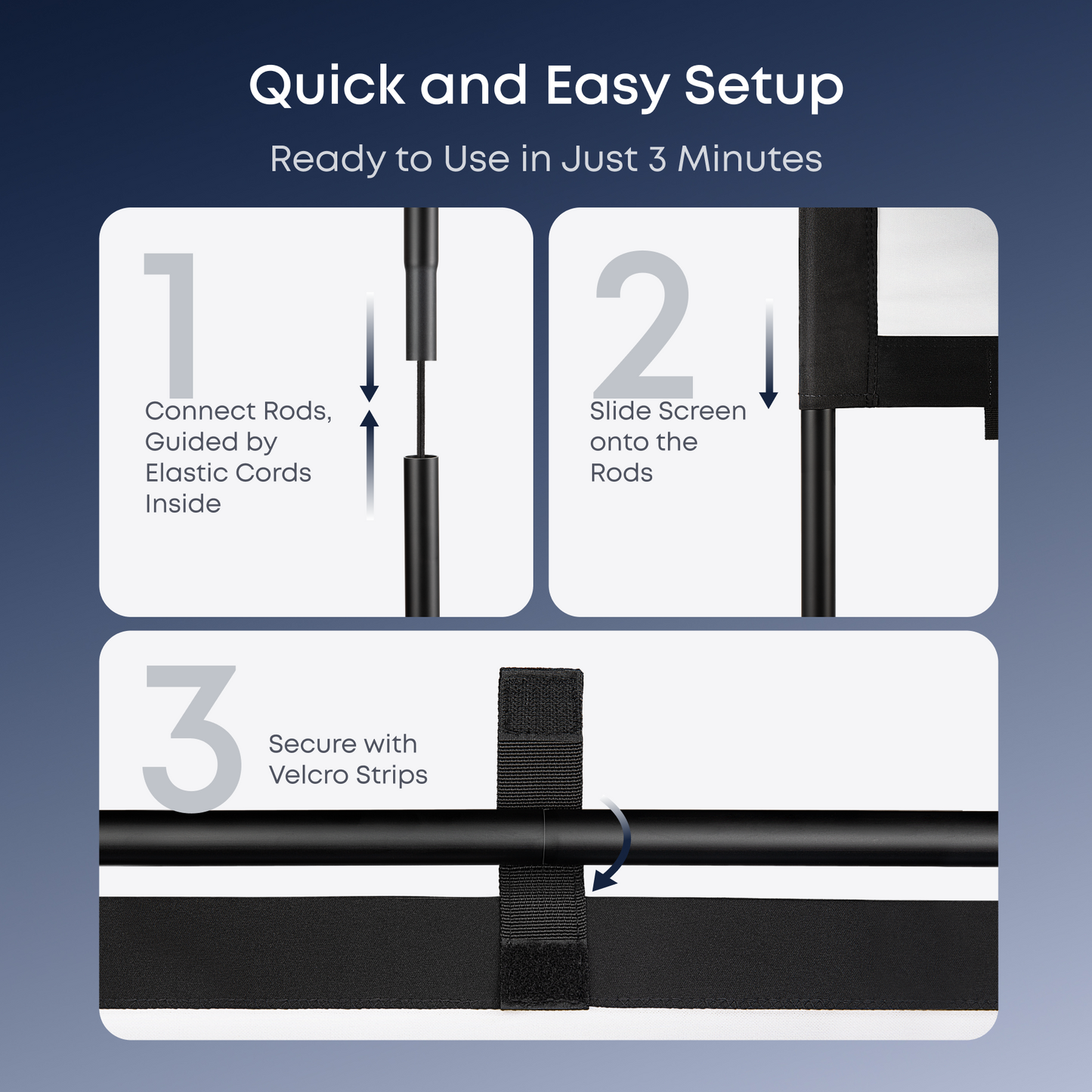 NEBULA 100-Inch Home Projector Screen | Durable & Easy Setup