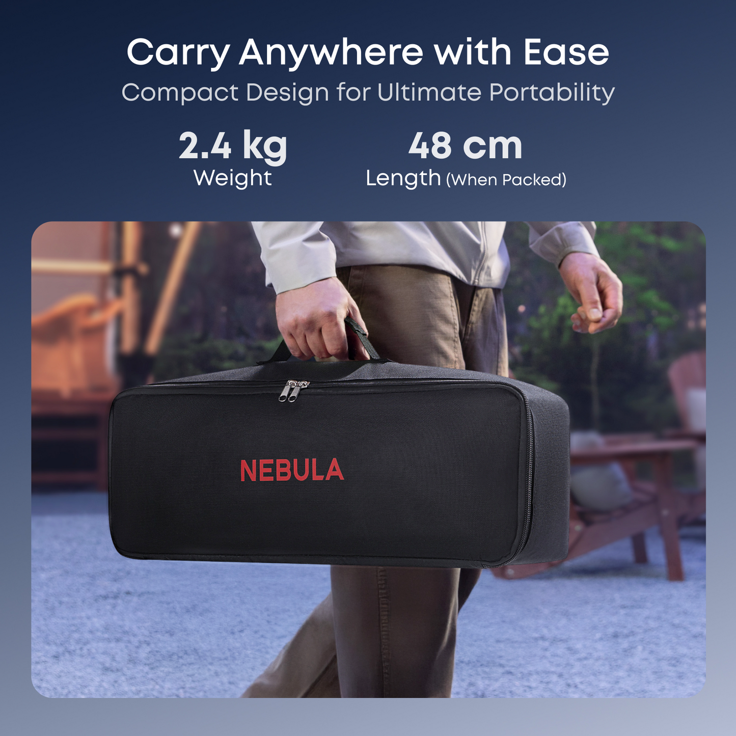 NEBULA 100-Inch Home Projector Screen | Durable & Easy Setup