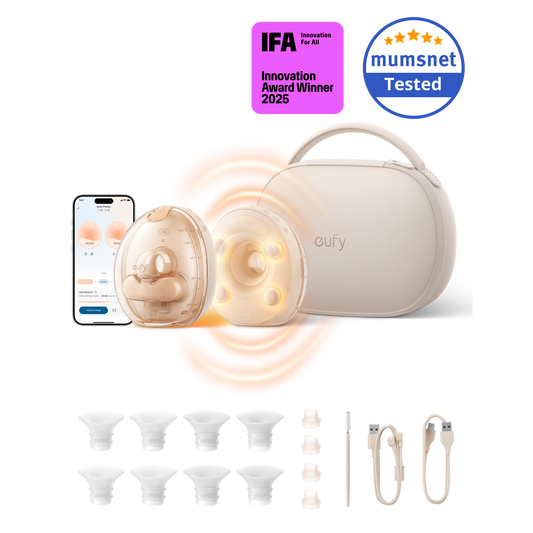eufy S2 Pro Massaging Heated Electric Breast Pump with Charging Case