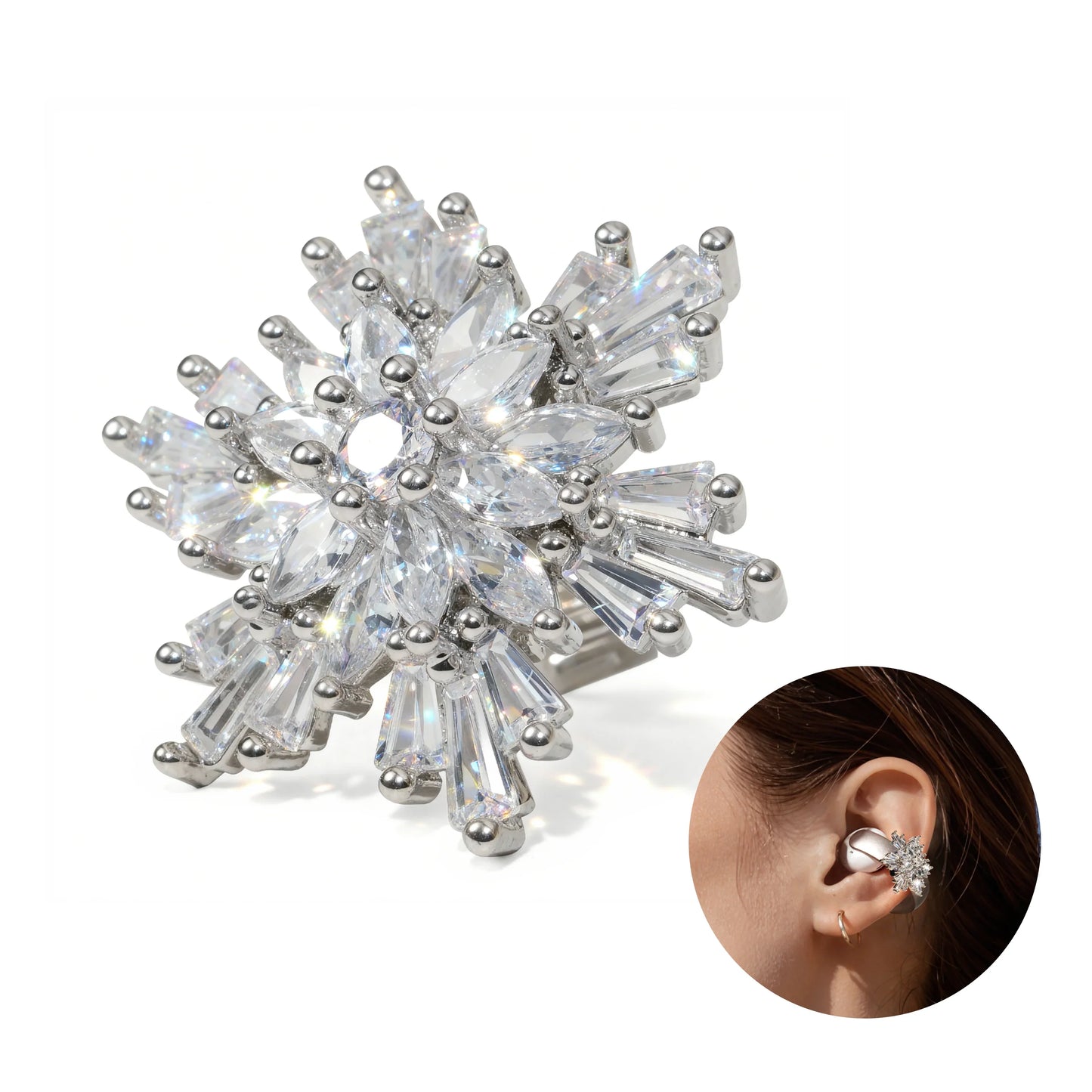 Stylish Snowflake Accessory | Exclusive Design for soundcore AeroClip