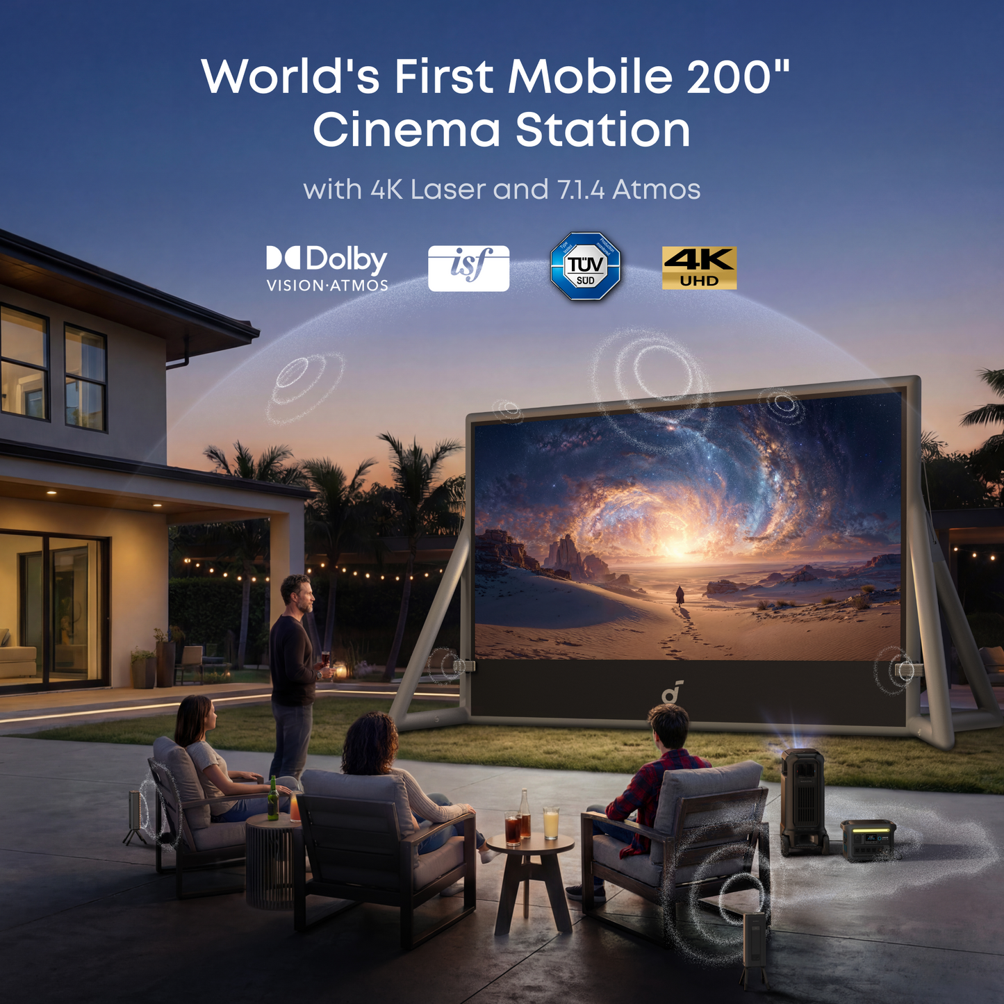 soundcore Nebula X1 Pro | Triple Laser 4K Projector, Portable Home Cinema with Dolby Atmos