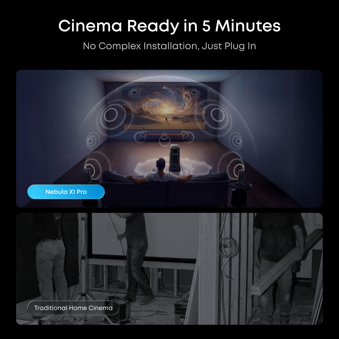 soundcore Nebula X1 Pro | Triple Laser 4K Projector, Portable Home Cinema with Dolby Atmos
