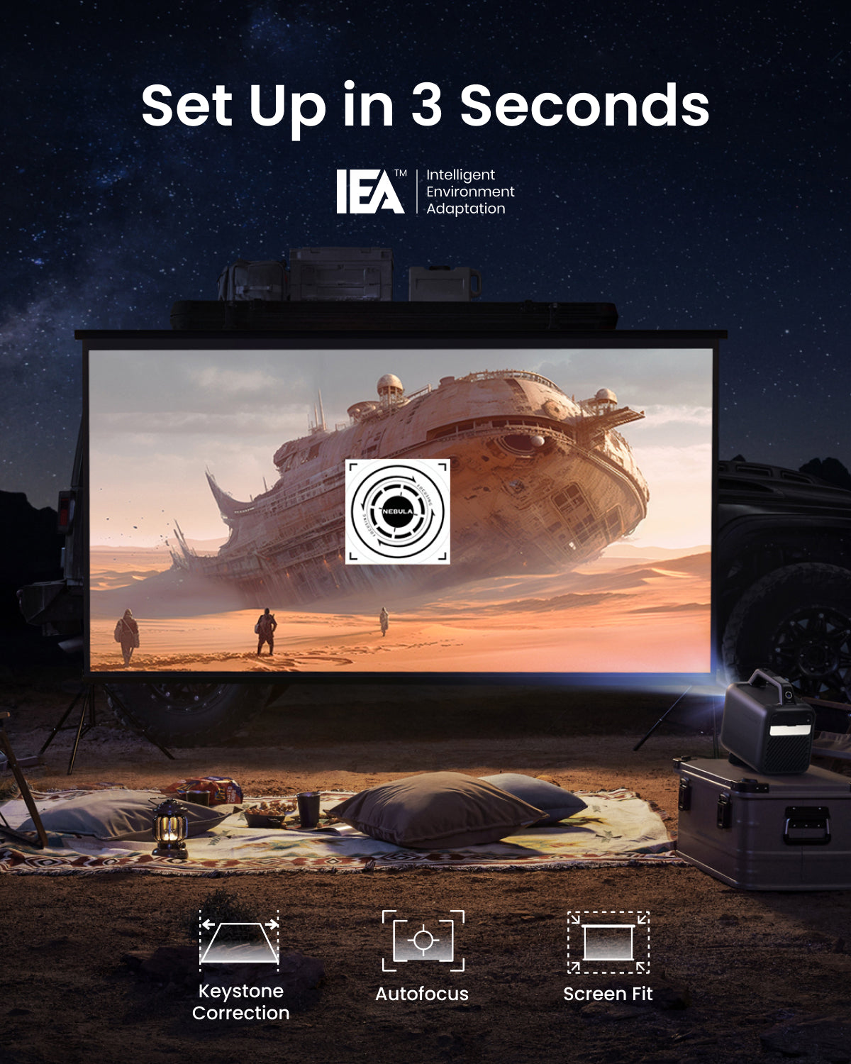 soundcore Nebula Mars 3 | Outdoor Projector with Long Playtime