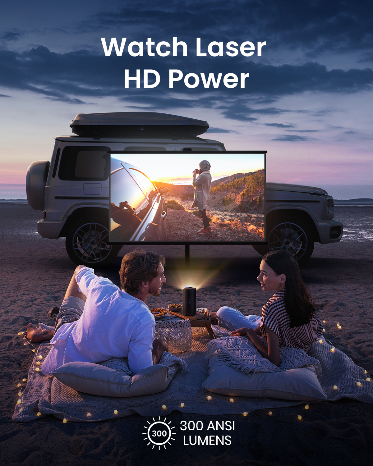 soundcore Nebula Capsule 3 Laser | Ultra Portable Laser Projector, 1080p HD, Built-In Battery