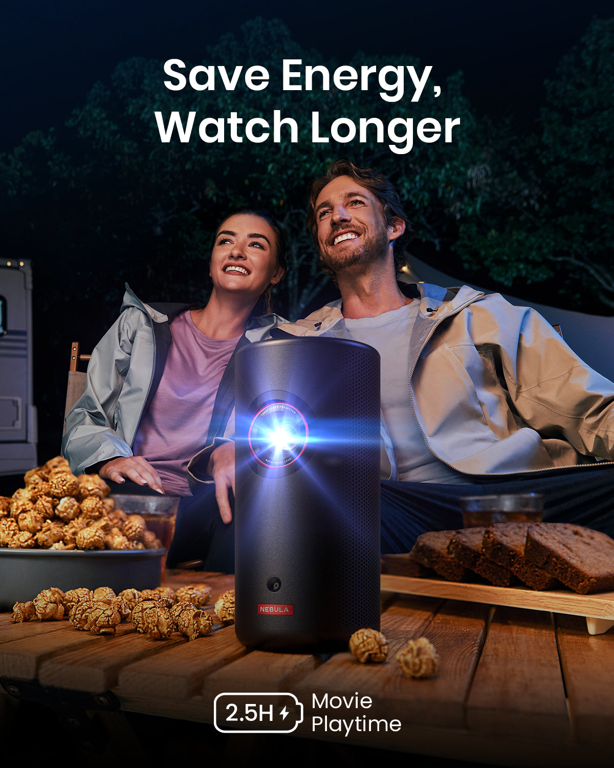 soundcore Nebula Capsule 3 Laser | Ultra Portable Laser Projector, 1080p HD, Built-In Battery