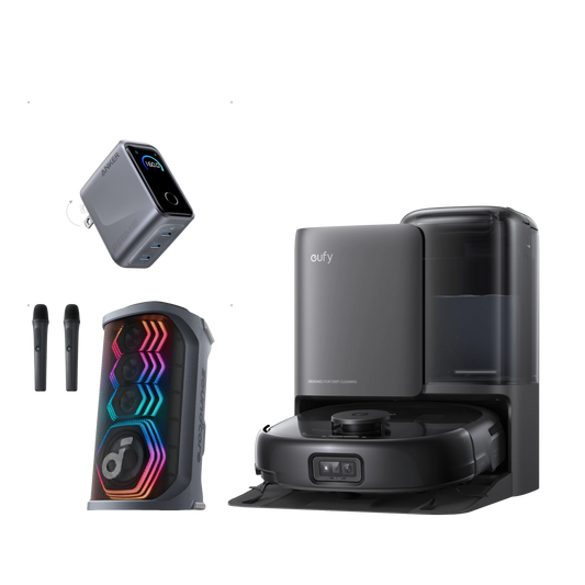House Party Kit | soundcore Rave 3S + eufy E25 Robot Vacuum + Anker Prime Charger