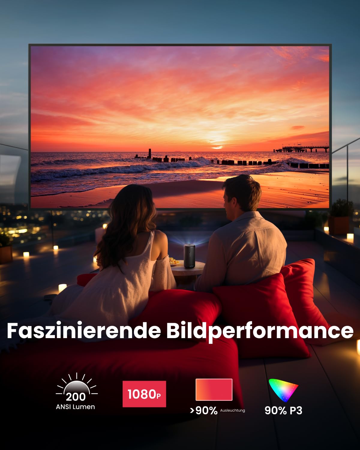 Capsule 3 1080p Mini Projector (Renewed)